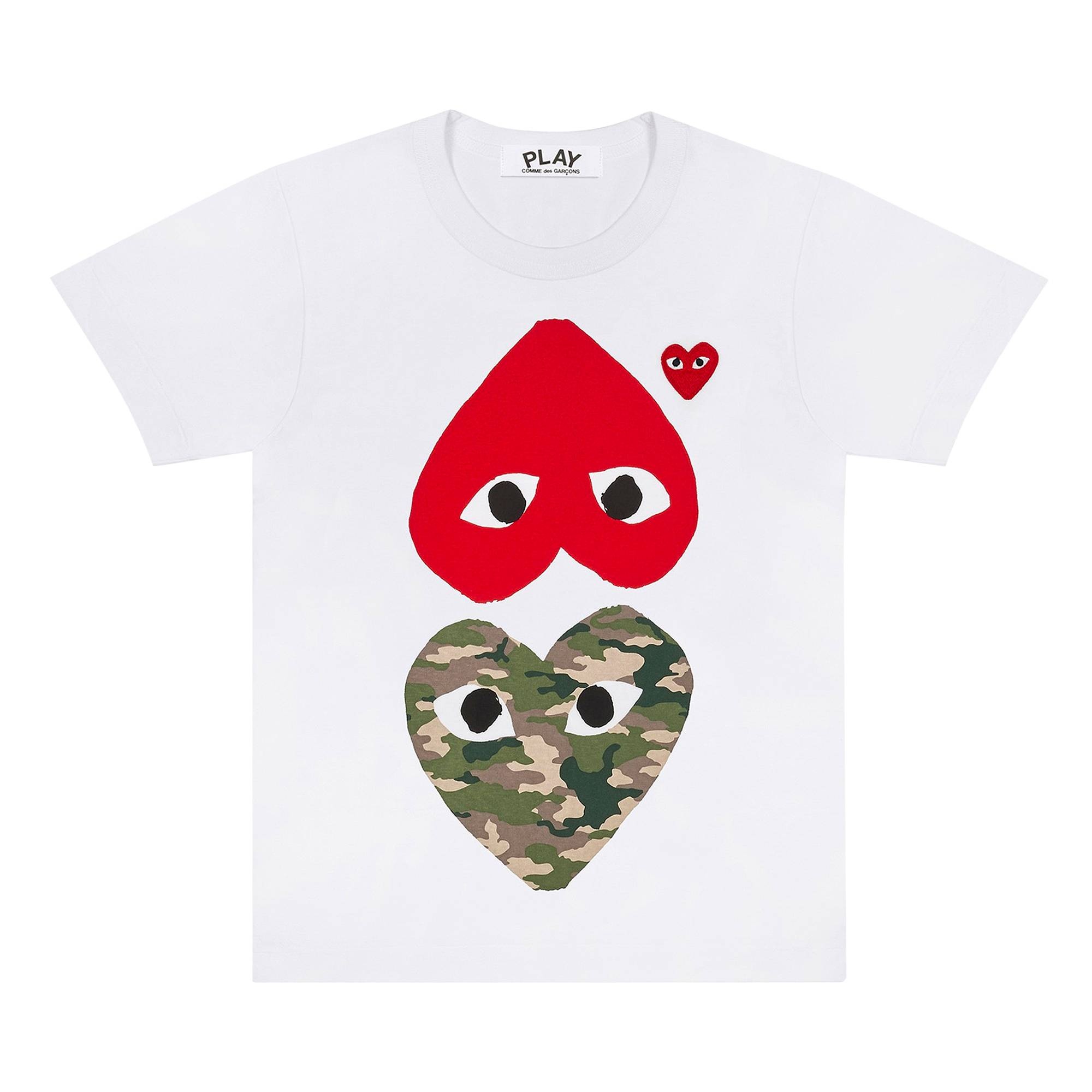 Comme des Garçons PLAY Upside Down Camo T-Shirt 'White' - 1