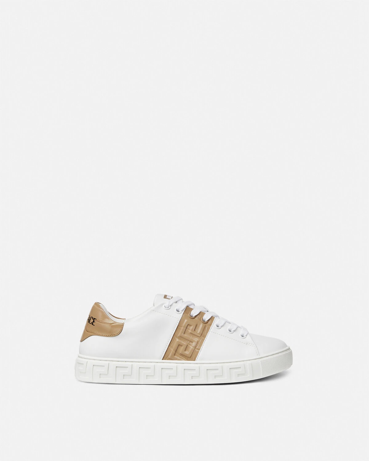 Croc-Effect Greca Sneakers - 1