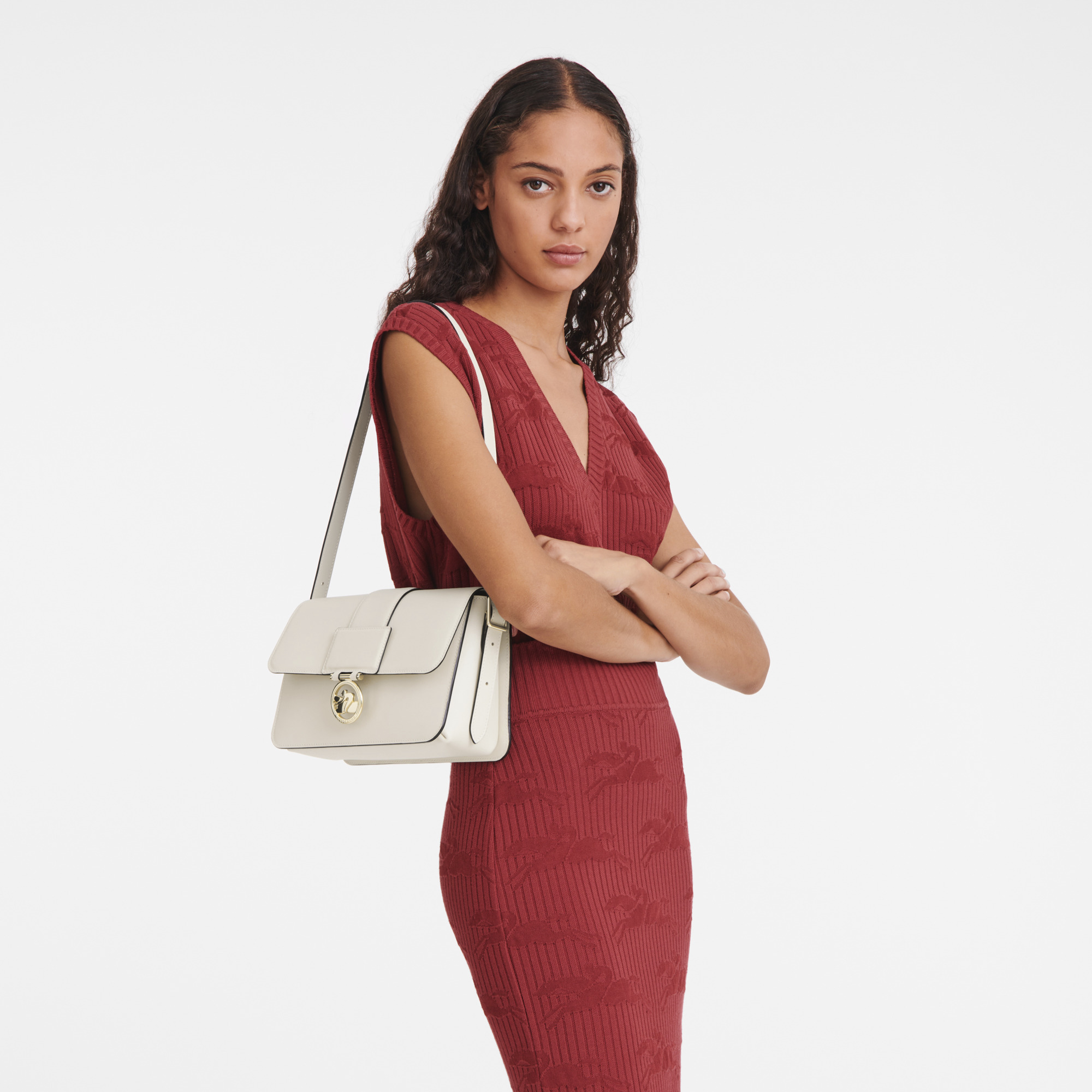 Box-Trot M Crossbody bag Paper - Leather - 5