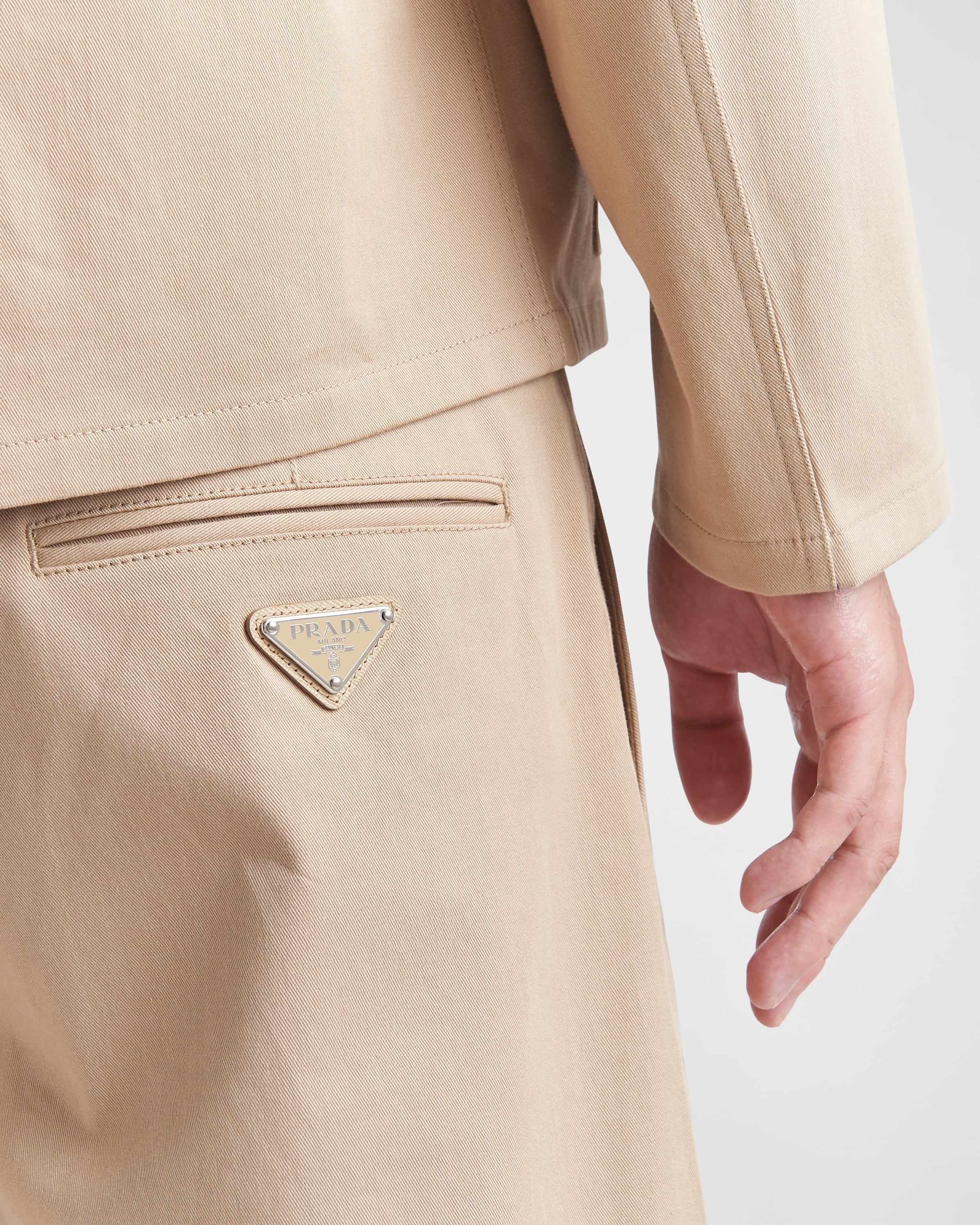 Stretch cotton pants - 4