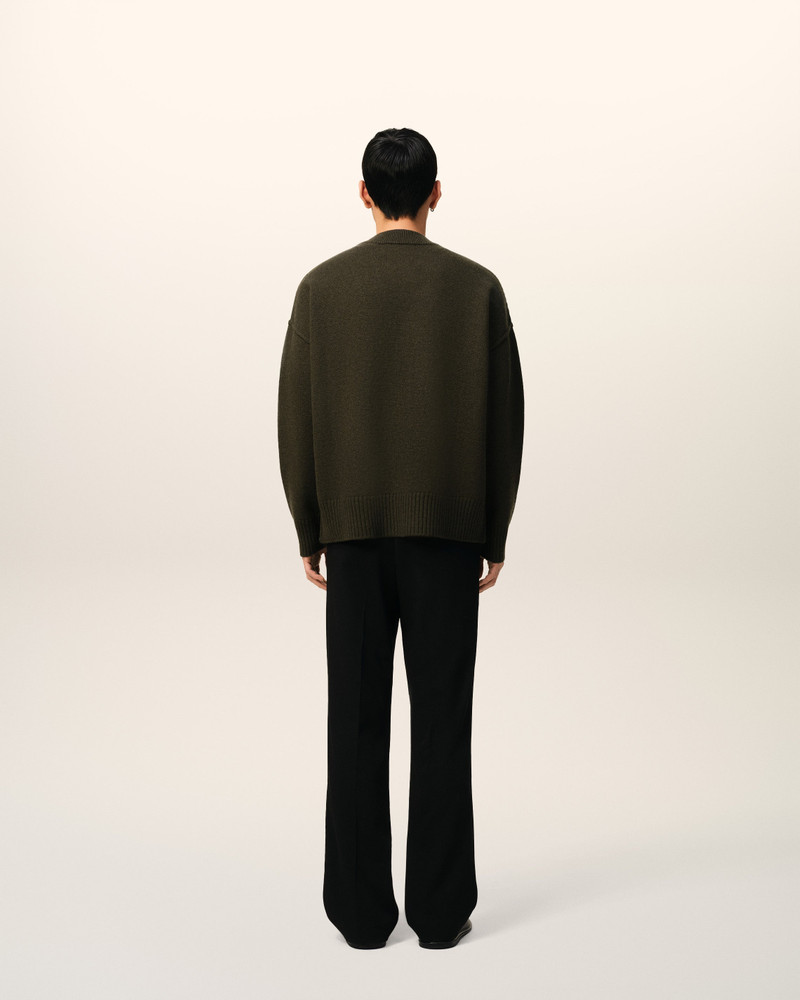 KHAKI WOOL AMI DE COEUR CARDIGAN 5