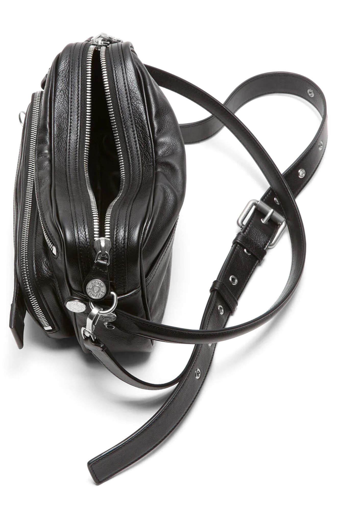Acne Studios Small Camero Leather Shoulder Bag in Black at Nordstrom - 5