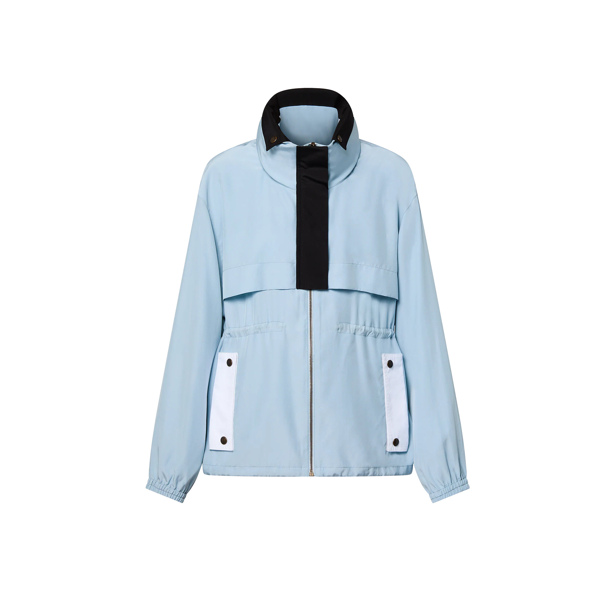Color-Blocked Silk Parka - 1