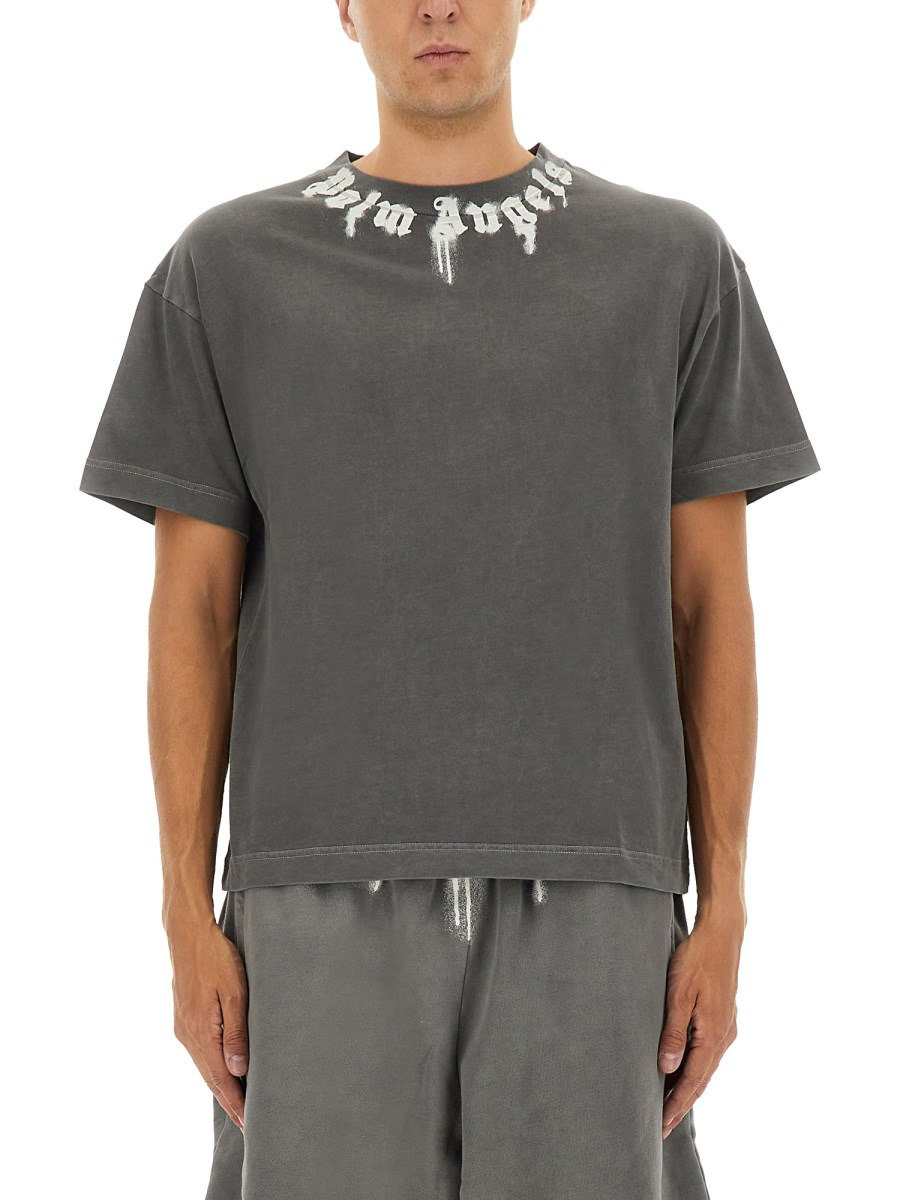 COTTON T-SHIRT WITH LOGO PRINT - 1