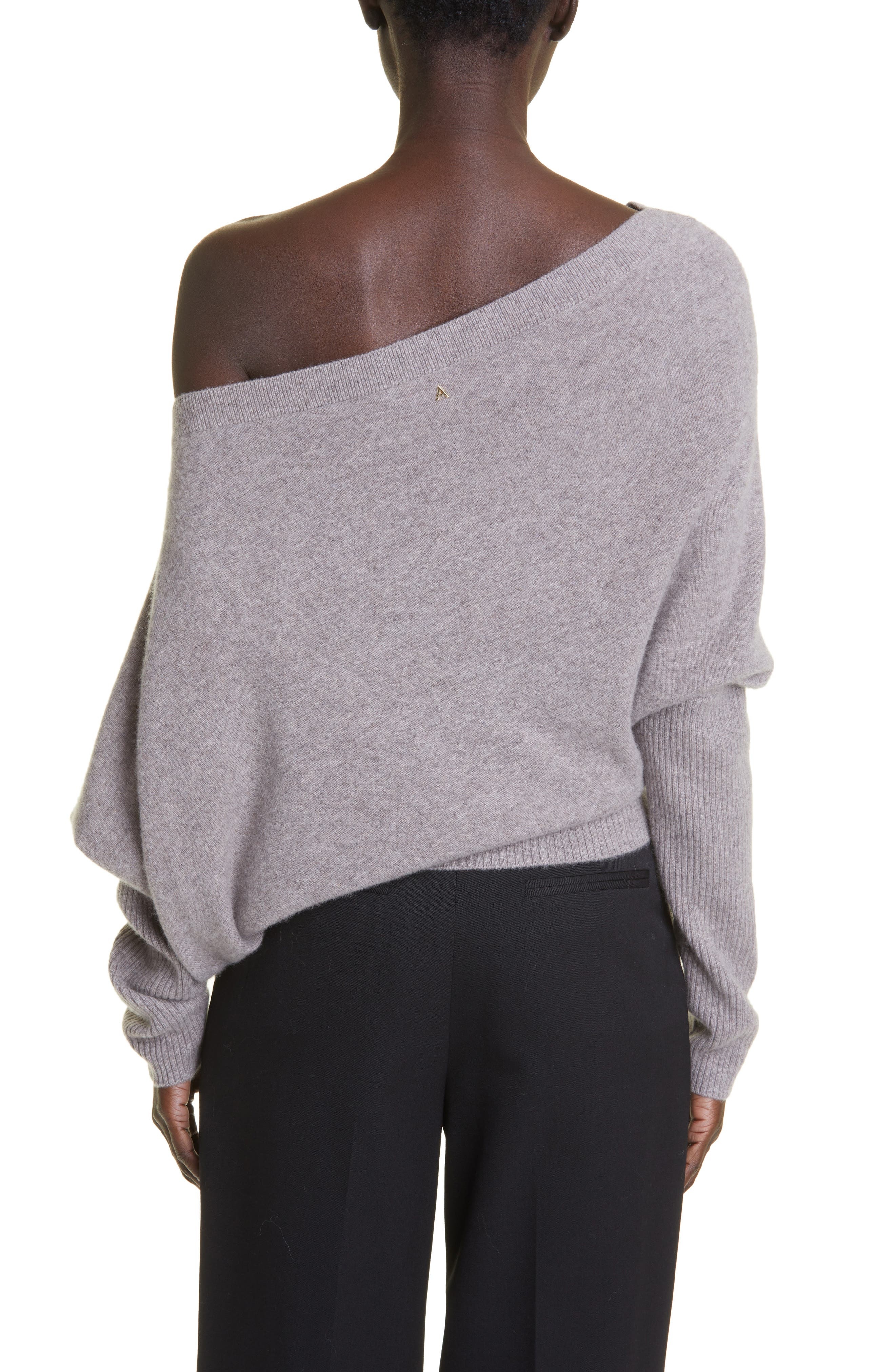 Altuzarra Paxi One-Shoulder Cashmere Sweater in Pale Smoke at Nordstrom, Size X-Small - 2