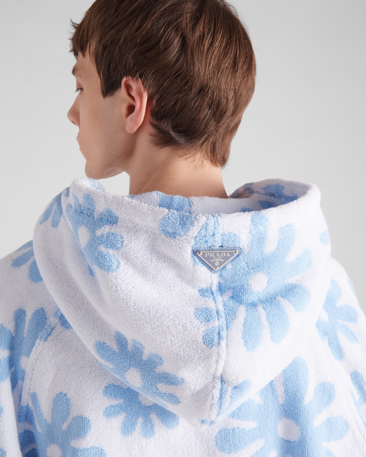 Prada Jacquard terrycloth hoodie | REVERSIBLE