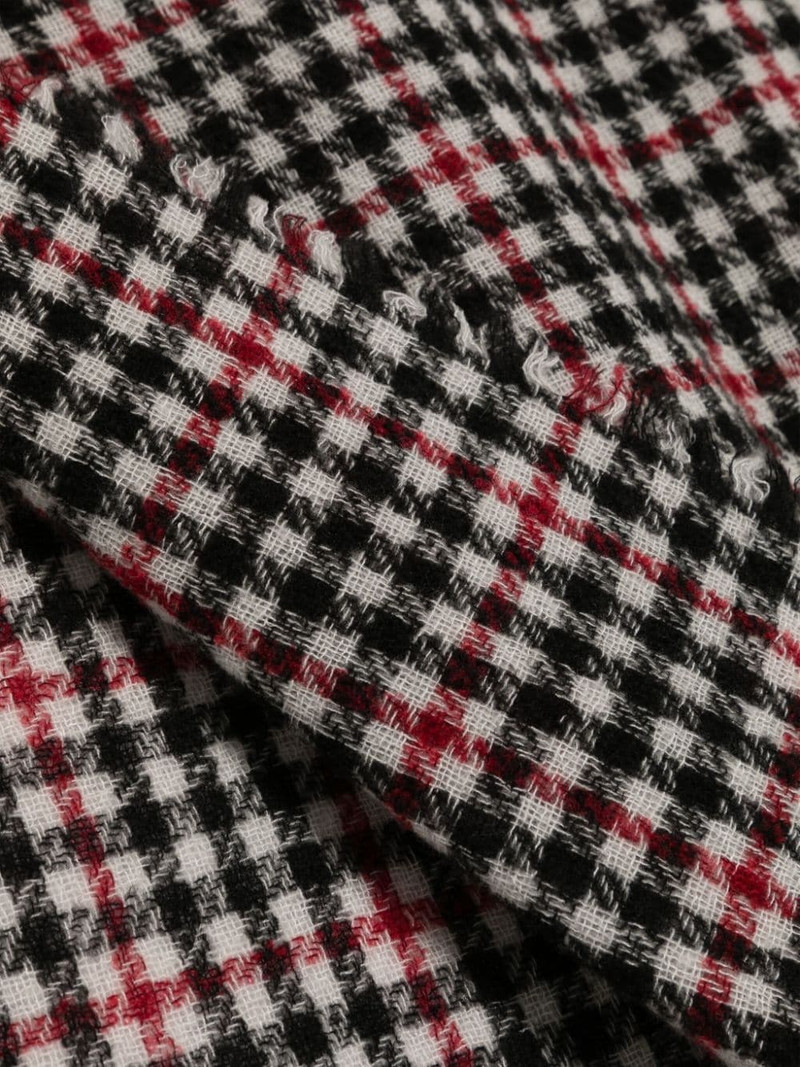 Faliero Sarti plaid check scarf outlook