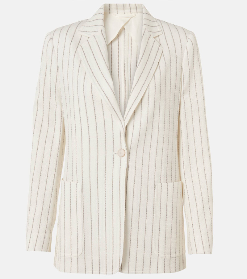 Jadi striped cotton and linen blazer - 1