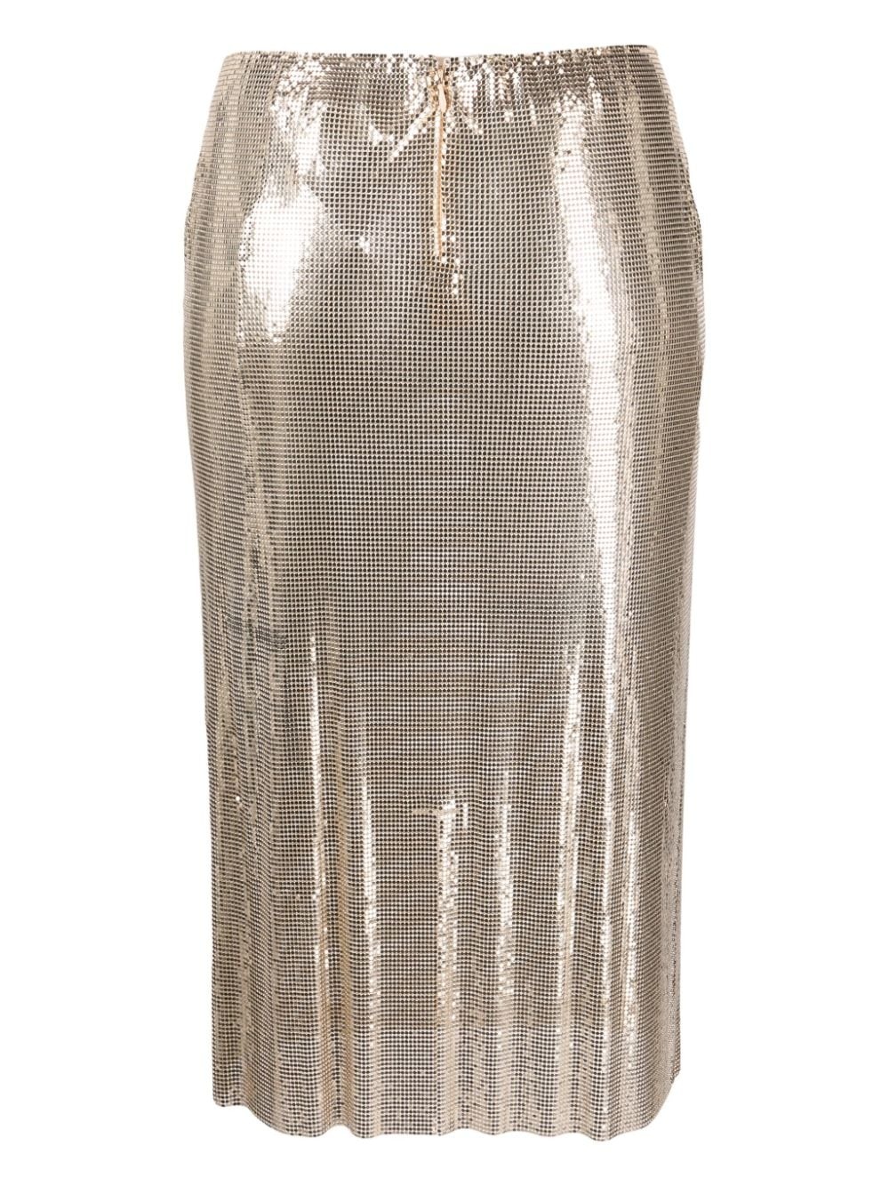 sequin-embellished high-rise midi skirt - 2