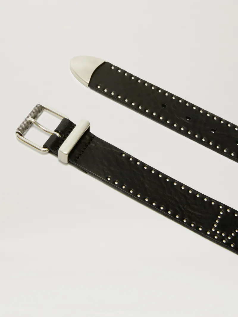 Studs leather belt - 4