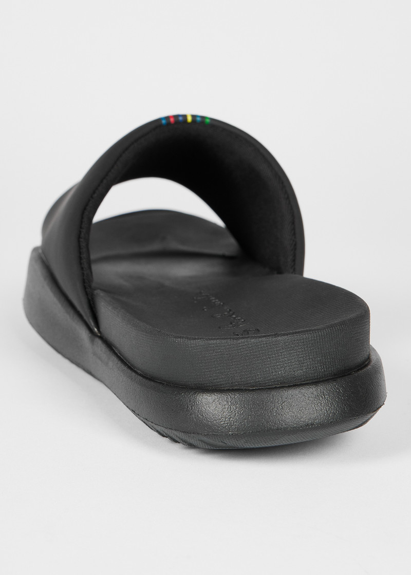Paul Smith Black 'Powell' 'Sports Stripe' Slides outlook
