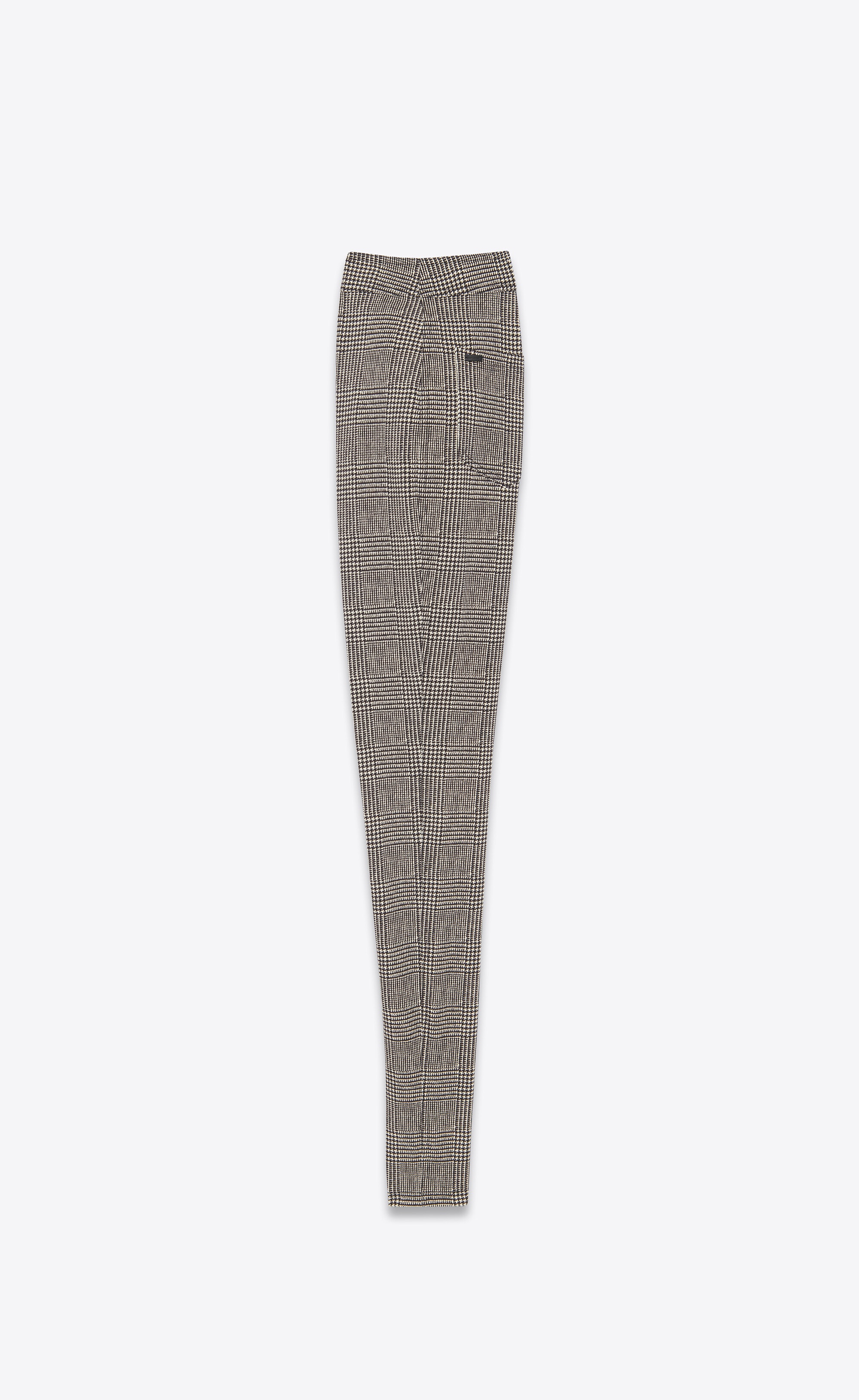 パンツ SAINT LAURENT SLIM-FIT PANTS IN PRINCE OF WALES JERSEY SAINT LAURENT slim-fit pants in prince of wales jersey
