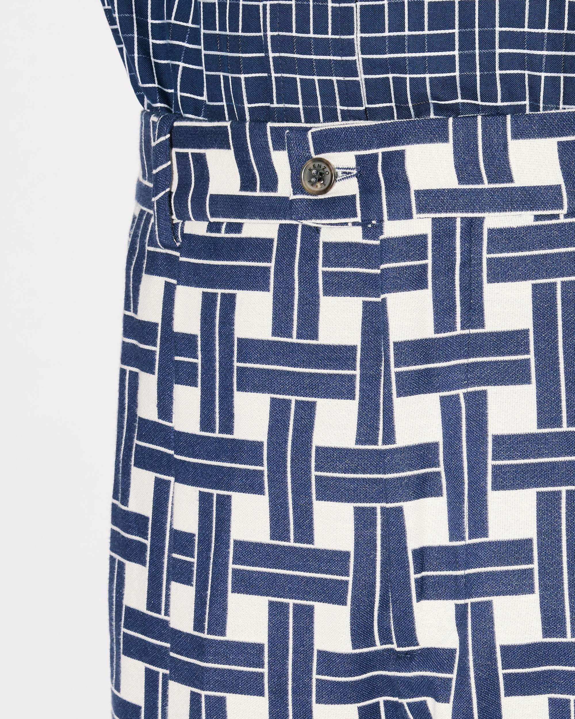 'KENZO Weave' straight pleated tailored pants - 7