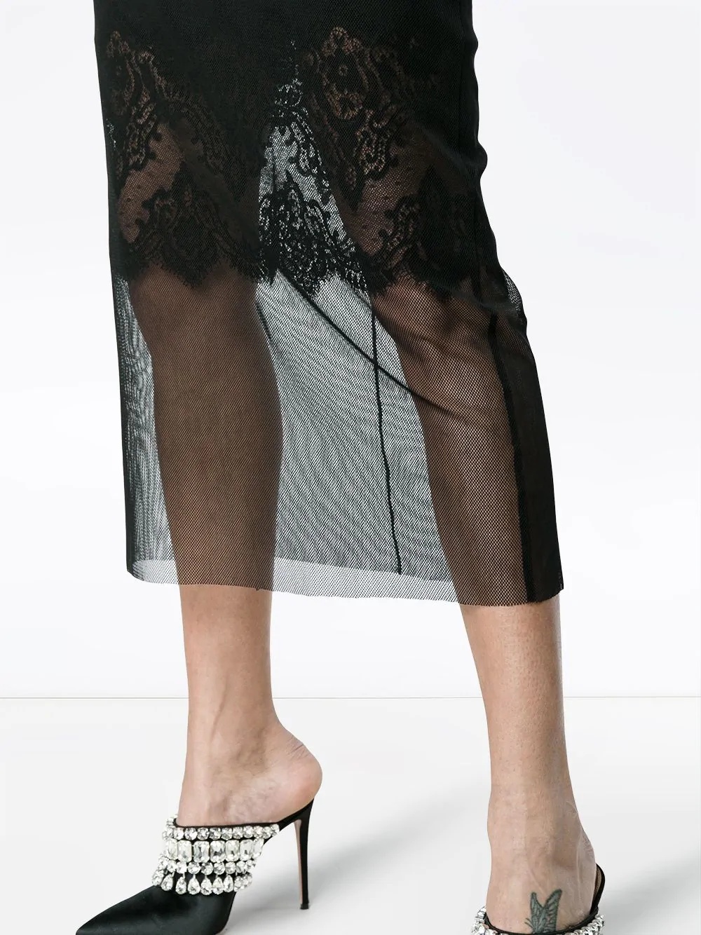 Layered lace pencil skirt - 5