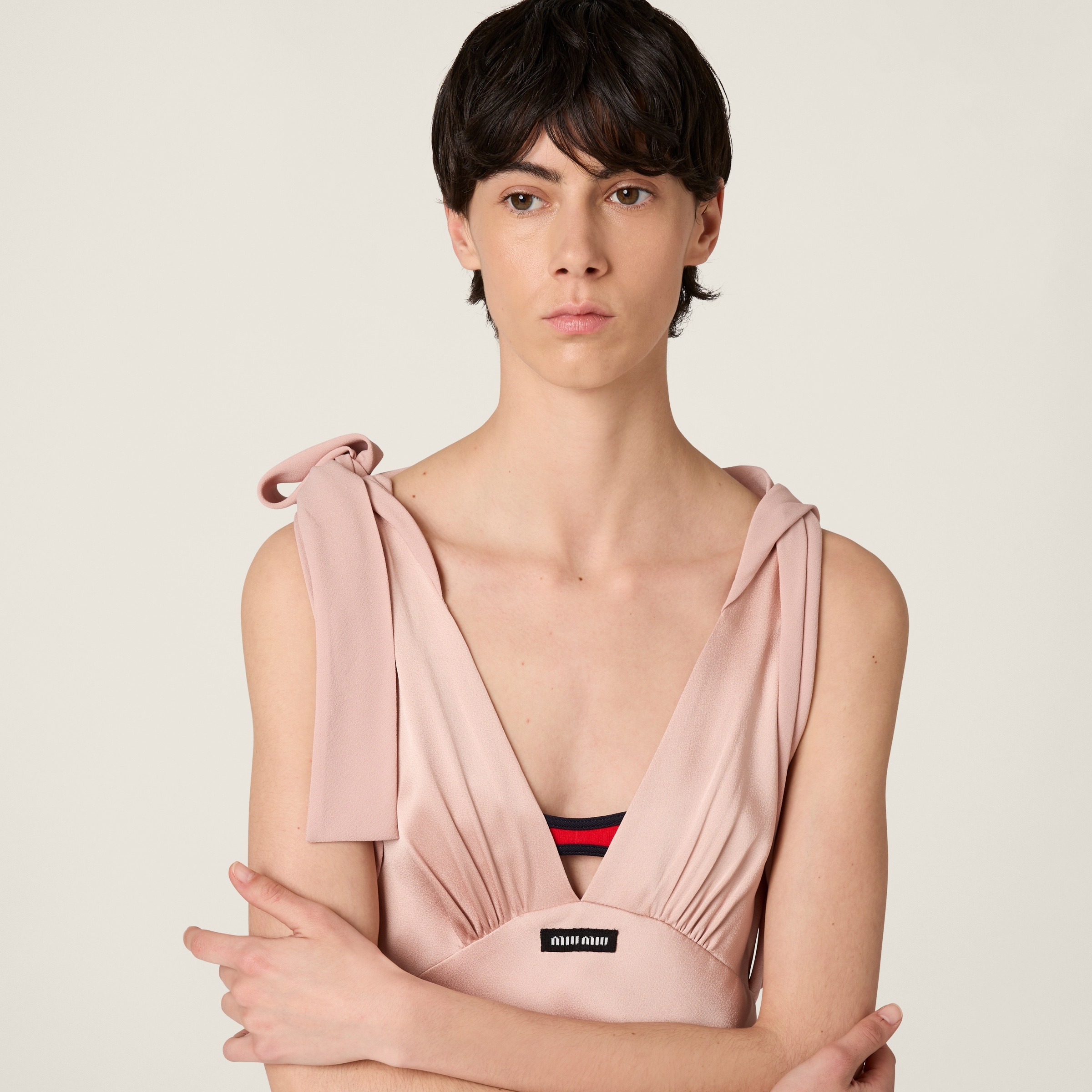 Long satin dress - 4