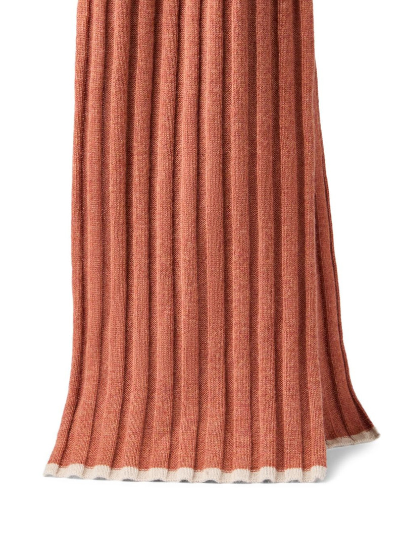 Brunello Cucinelli ribbed-knit scarf outlook