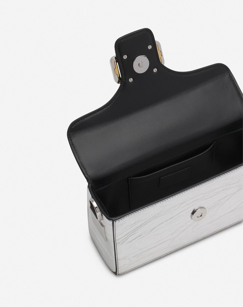 NANO PENCIL CAT BAG IN METALLIC LEATHER 5