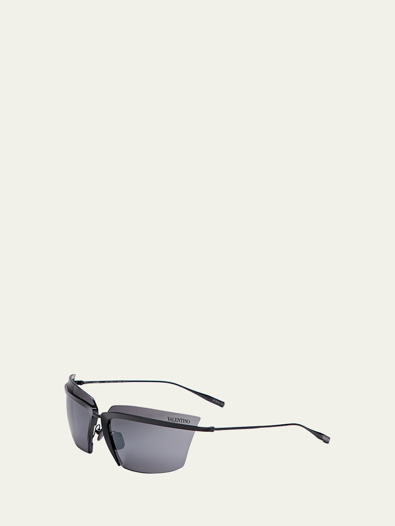 Valentino V-Lure Rimless Acetate & Titanium Cat-Eye Sunglasses outlook