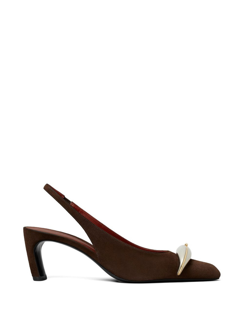 Pierced XL slingback pumps 1