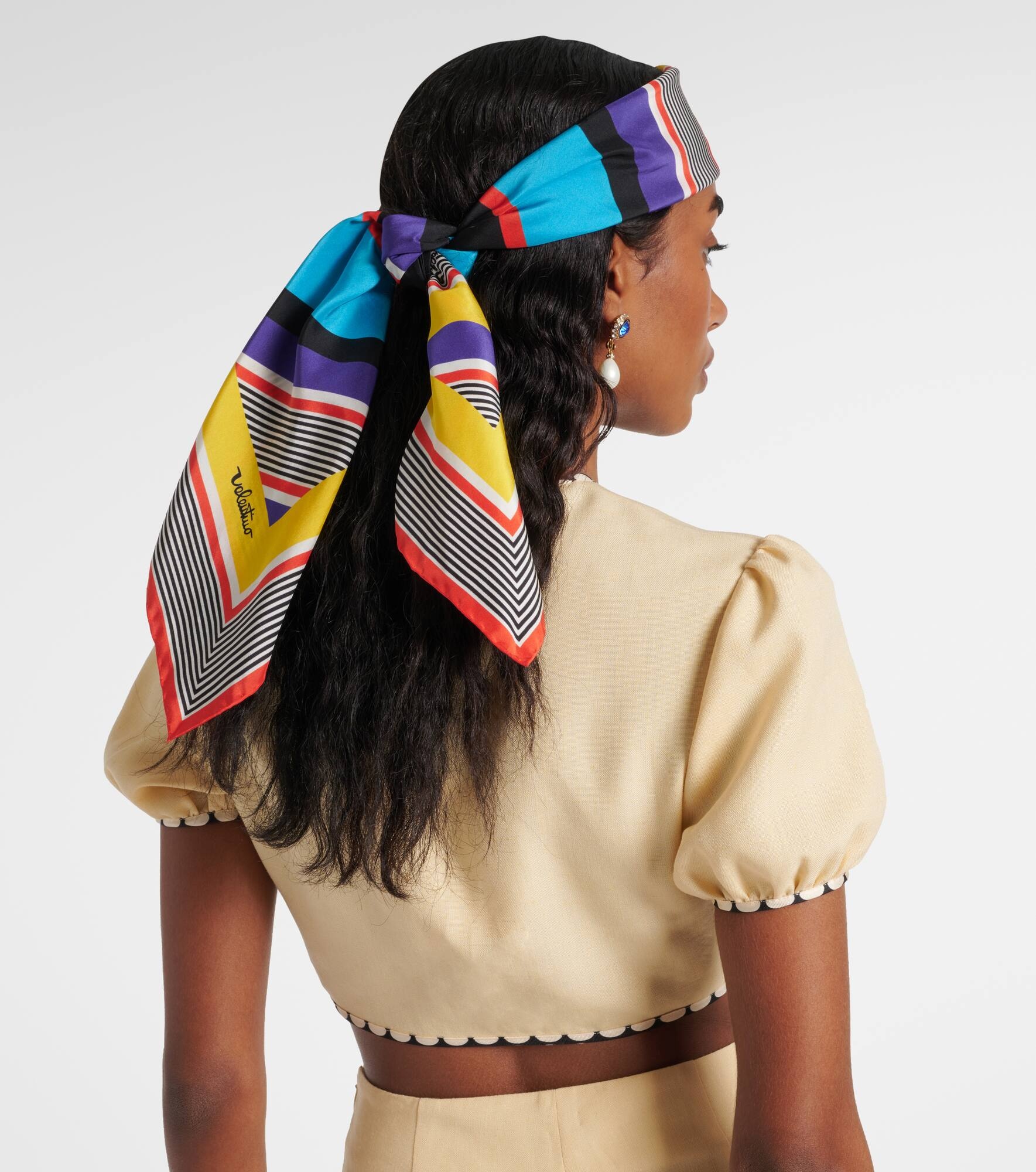 Escape printed silk headband - 5