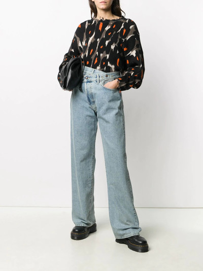 R13 wide leg crossover jeans outlook