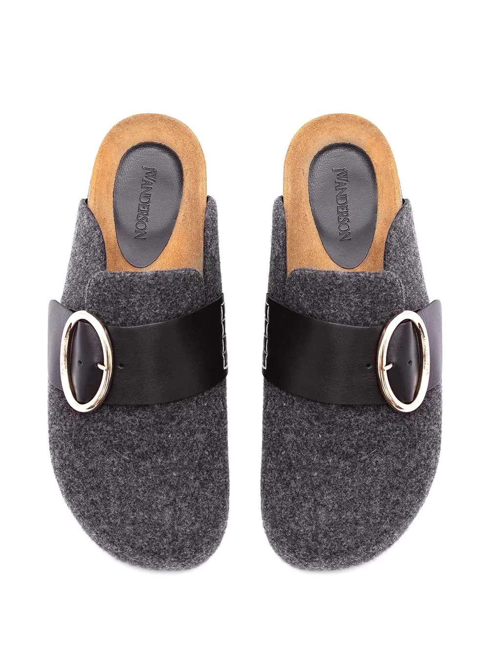 felt loafer mules - 4