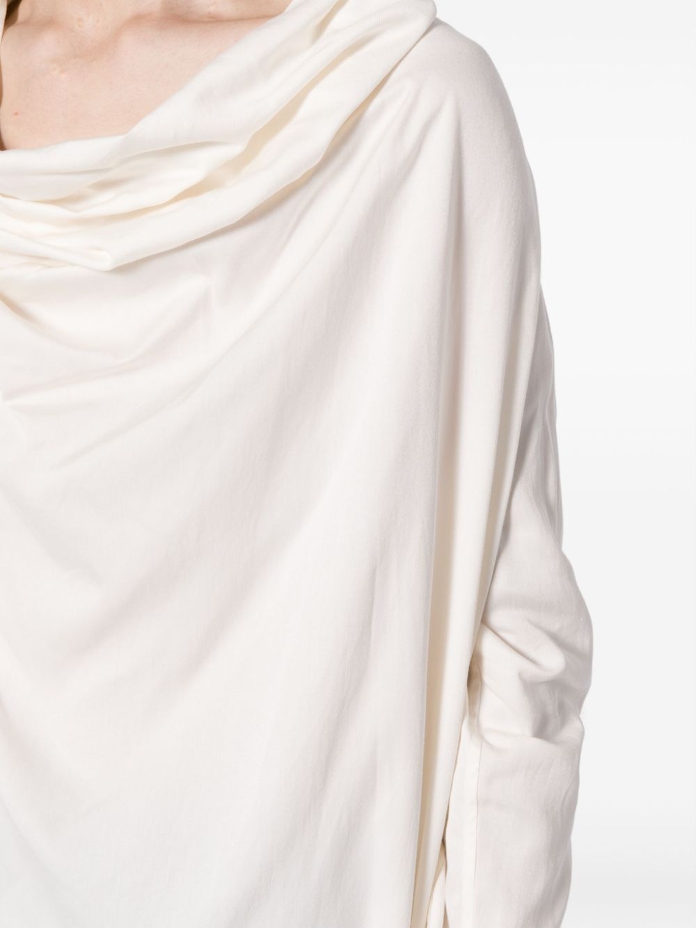 draped-design long-sleeve shirt - 5