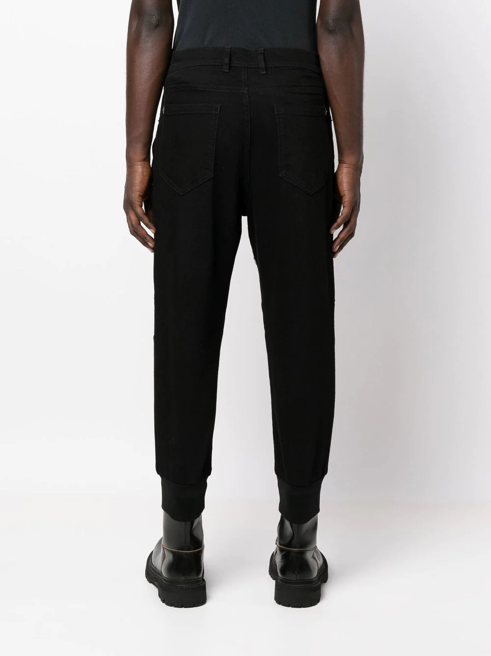 hybrid denim track trousers - 4