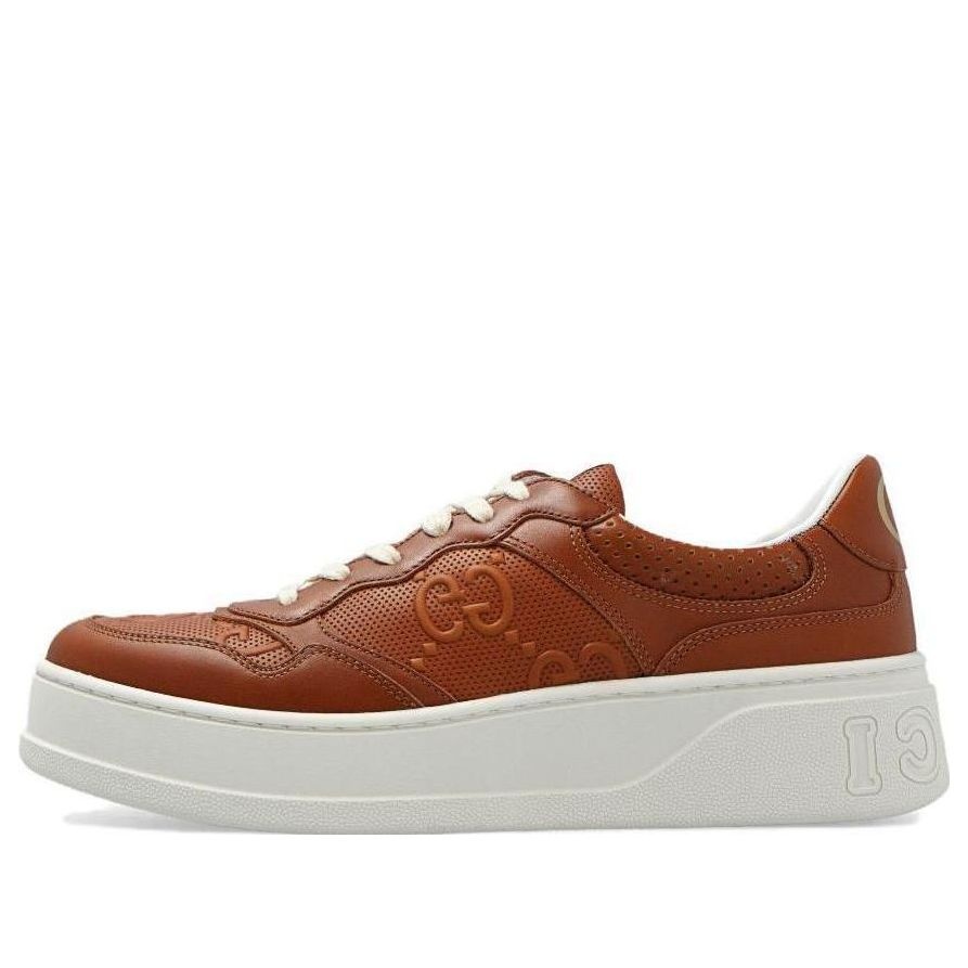 (WMNS) Gucci Chunky B GG Sneakers 'Brown White' 670408-AABBV-2742 - 1