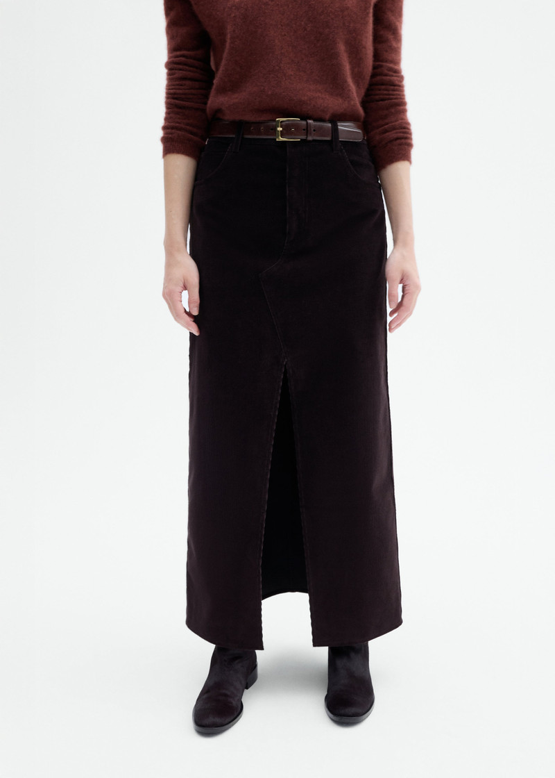 Corduroy Long Pencil Skirt 6