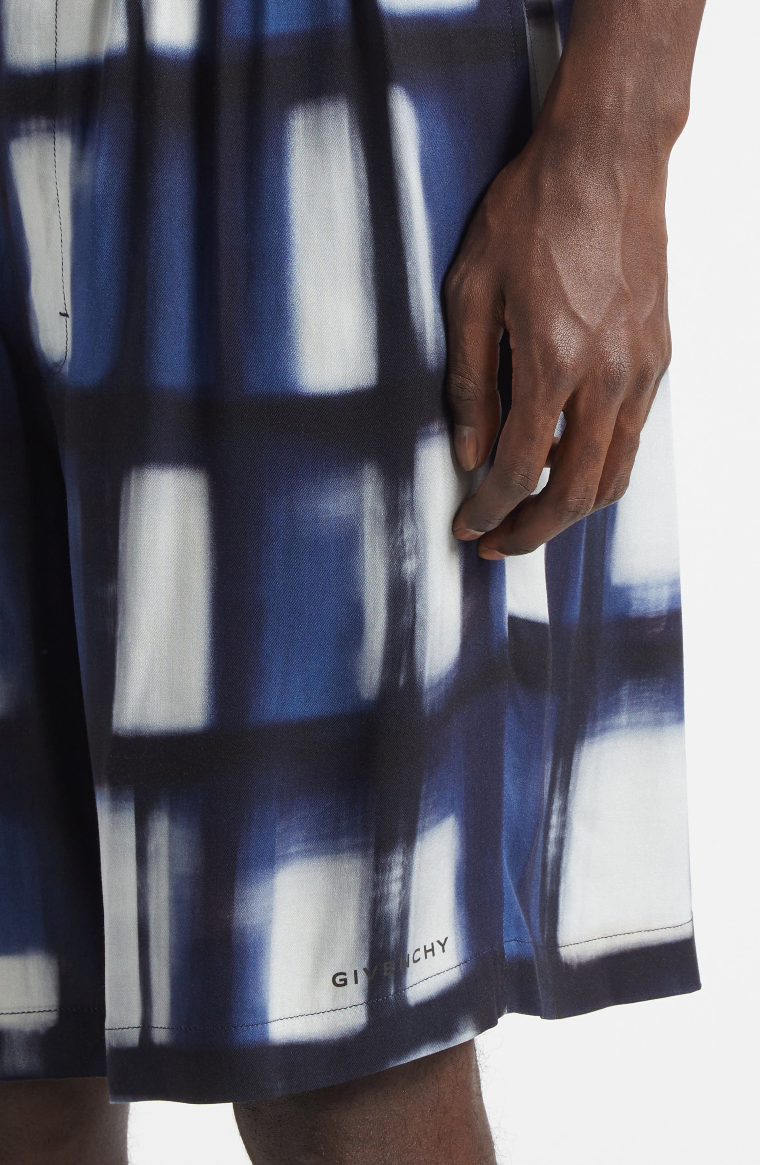 Givenchy Afternoon Light Print Elastic Waist Bermuda Shorts in Dark Blue at Nordstrom - 5