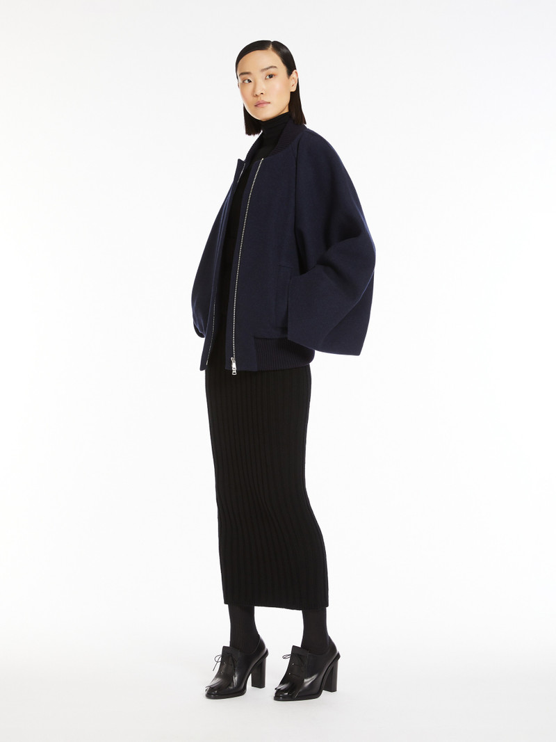 Max Mara SETA Wool and cashmere knit skirt outlook