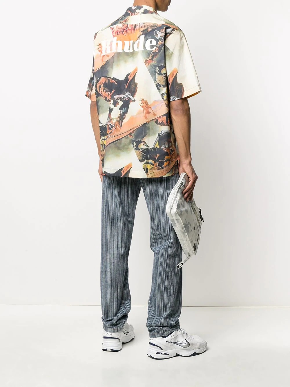 gunslinger-print Hawaiian shirt - 2