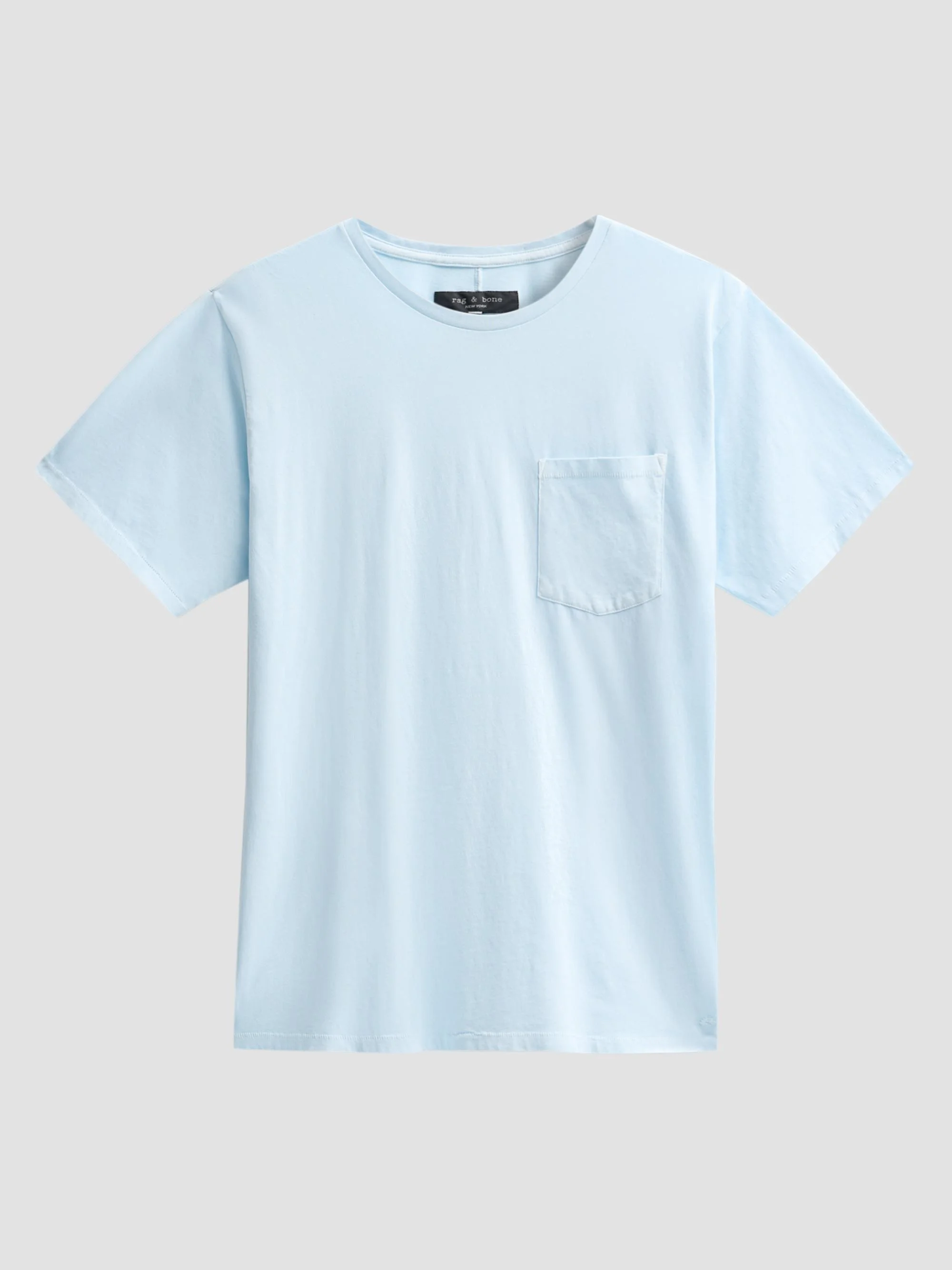 Men's Crewneck Cotton T-Shirt - Cloud Blue - 1