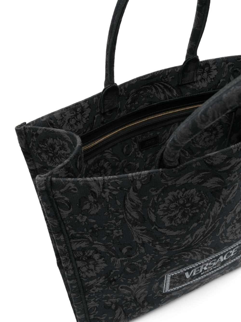 Barocco Athena jacquard canvas tote bag - 5