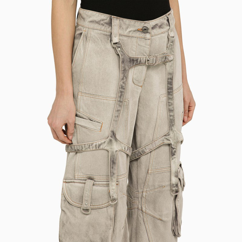 Off-White Oversized Cargo Jeans In Burnt Denim Women - 4