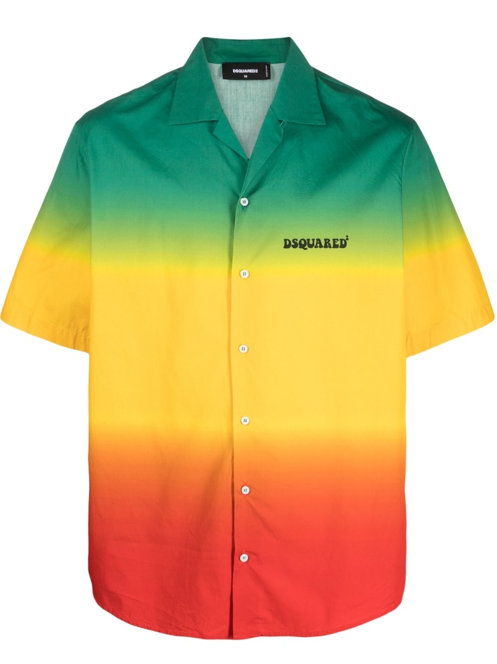 ombré-effect short-sleeve shirt - 1