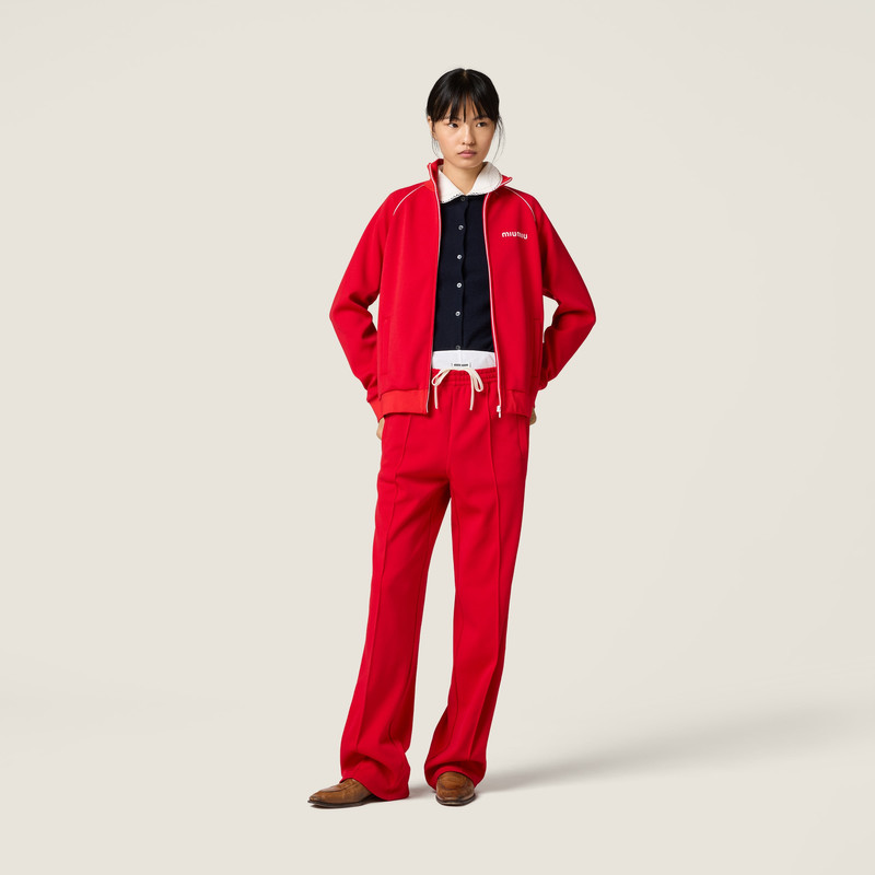 Miu Miu Technical jersey pants outlook