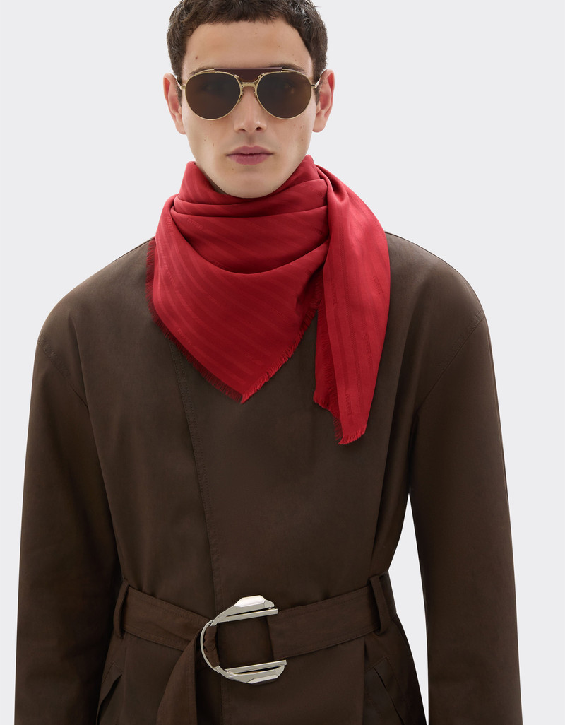 Ferrari Silk scarf with micro Ferrari logo outlook