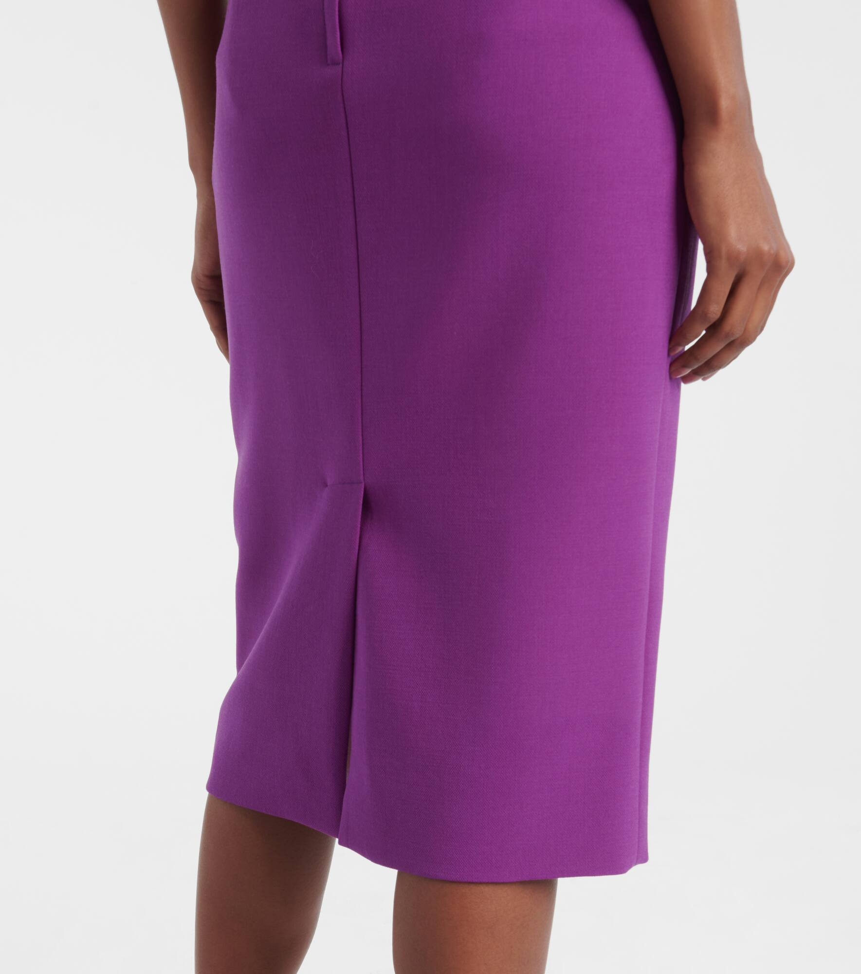 Virgin wool midi skirt - 5