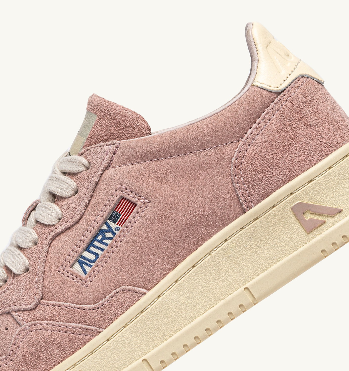 MEDALIST LOW SNEAKERS IN SILK AND OFF WHITE SUEDE - 6