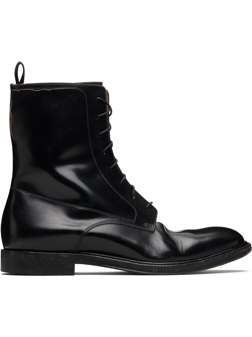 Black Loved To Death Lace-Up Boots - 1