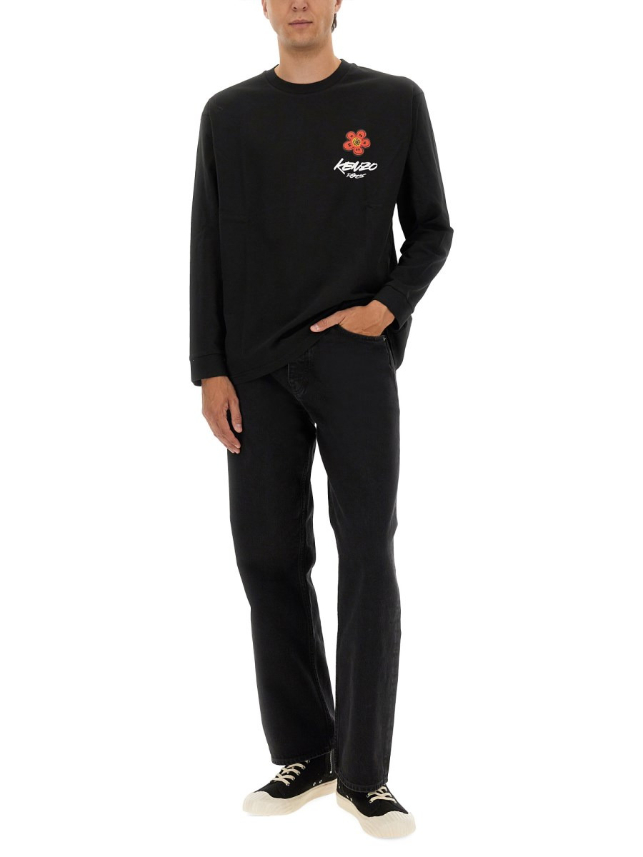 T-SHIRT RELAXED FIT IN CìOTONE CON STAMPA KENZO FUTURA - 2