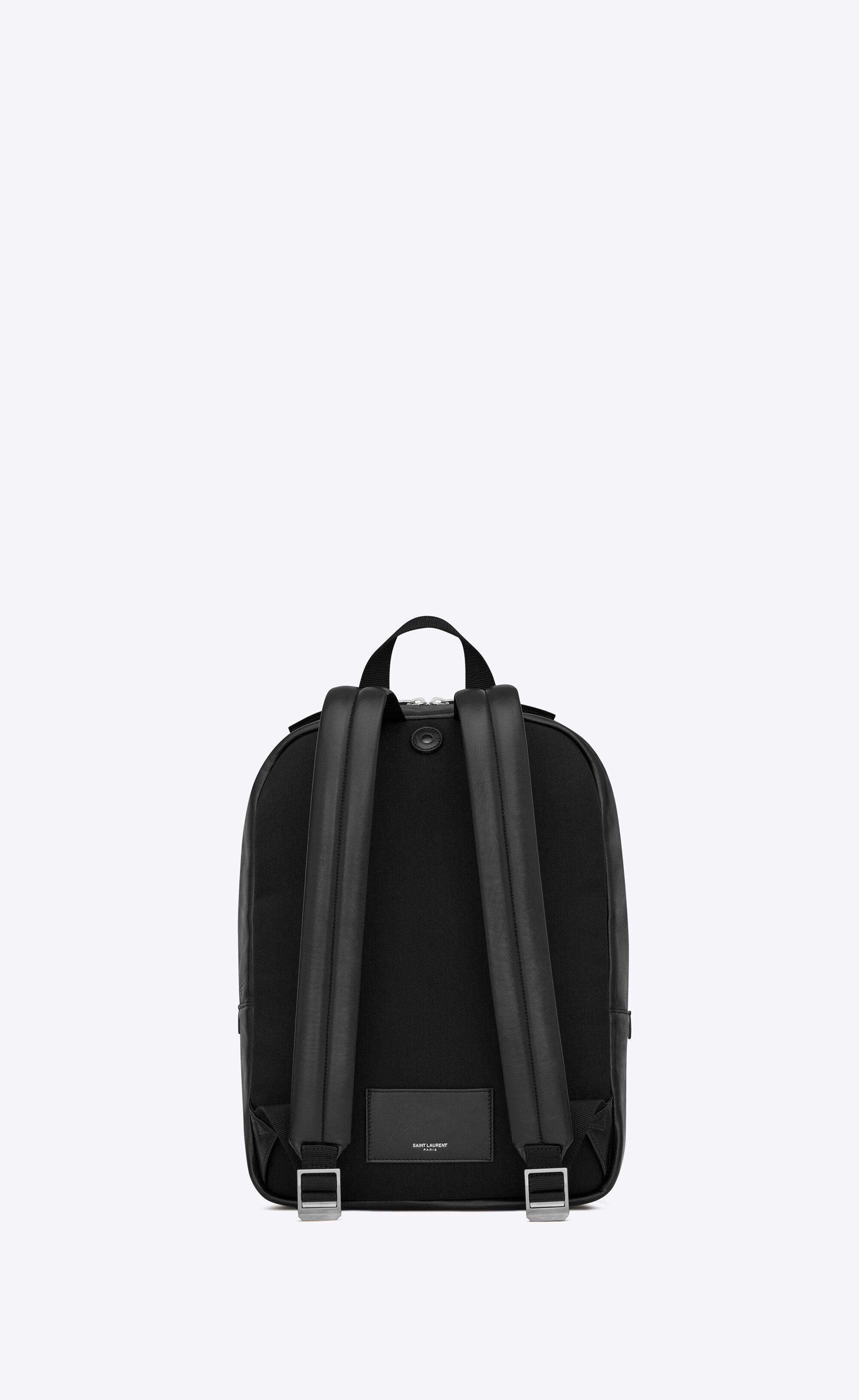 laptop city backpack in smooth leather - 2