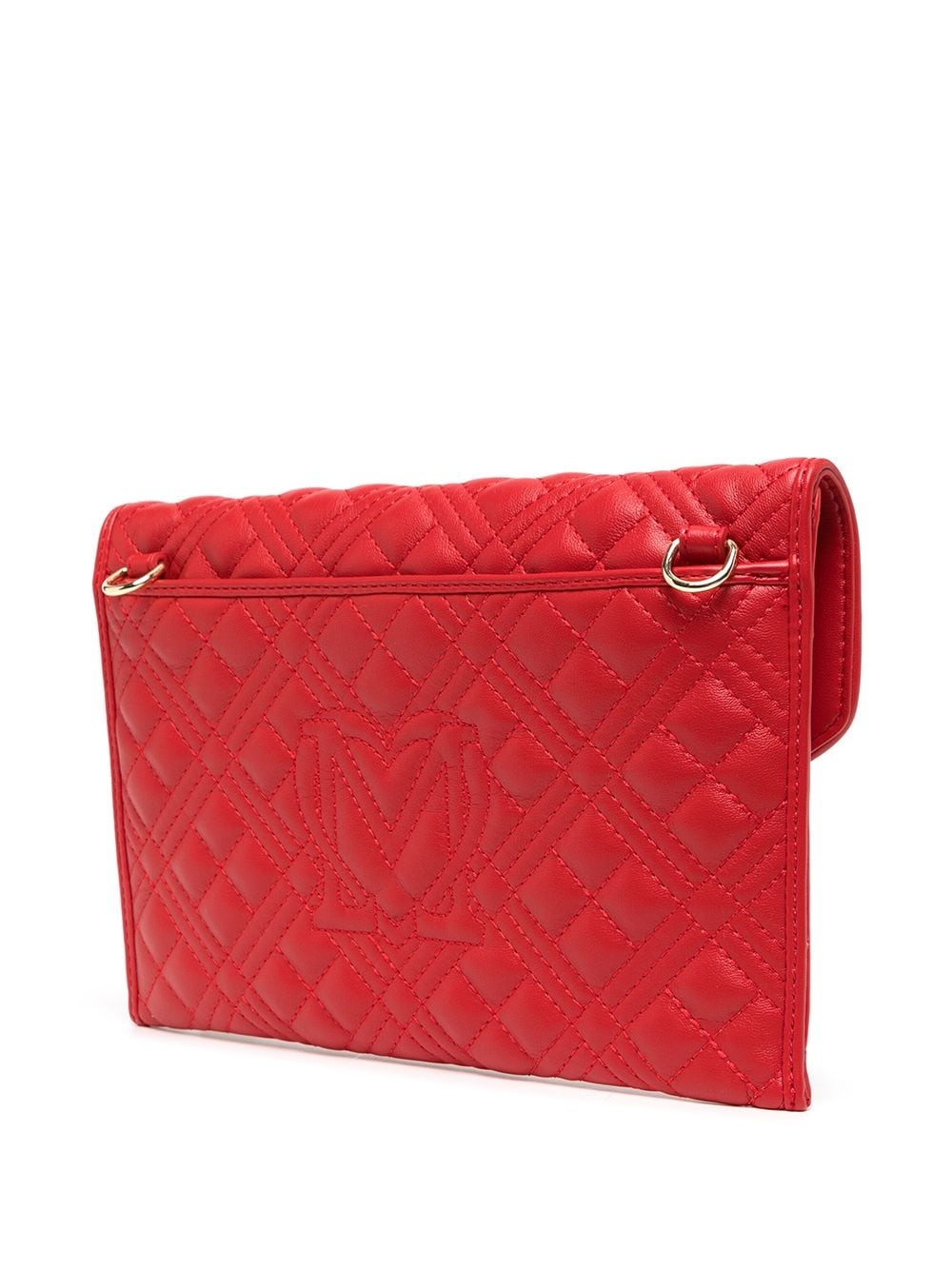 logo-plaque quilted crossbody bag - 3