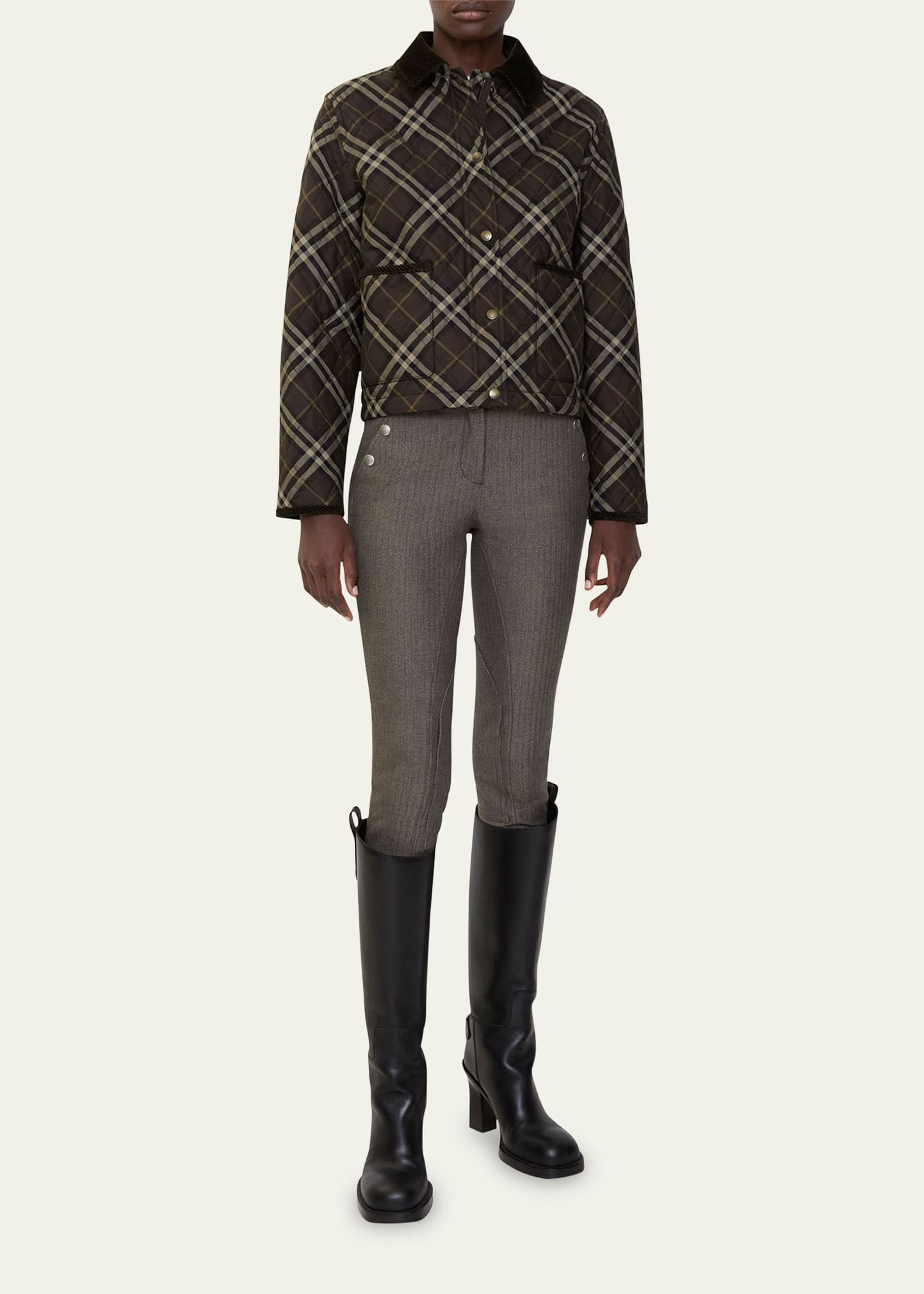 Oldham Check Quilted Barn Jacket - 2