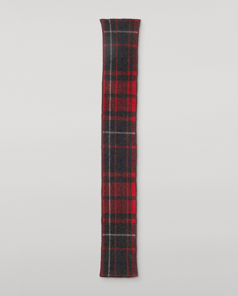 Baird Red Brushed Cashmere-Silk Scarf 3