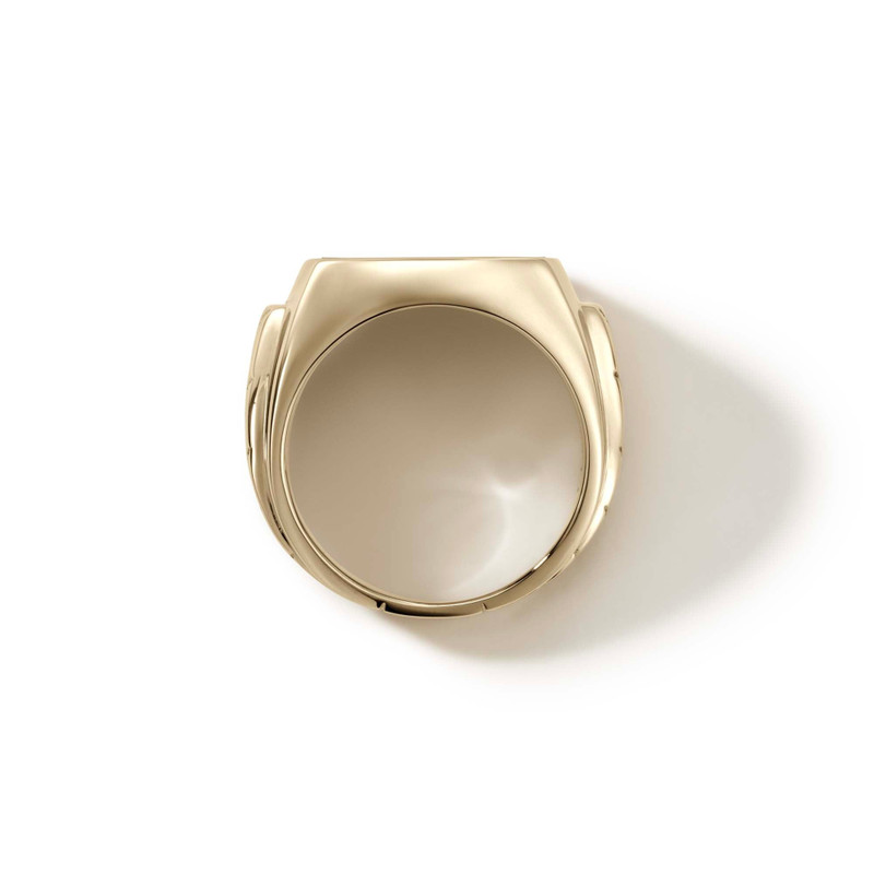 Carved Signet Ring, Gold 4