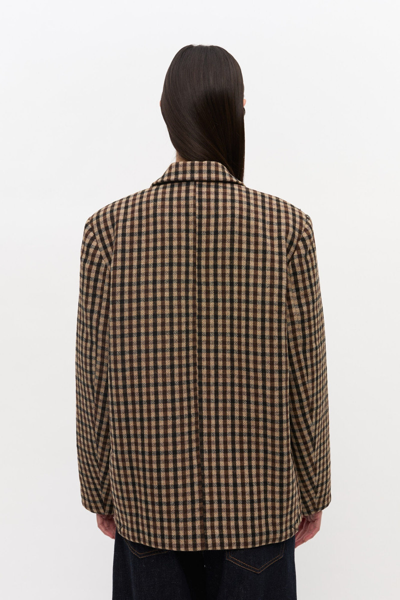 CHECK WOOL BLAZER 4