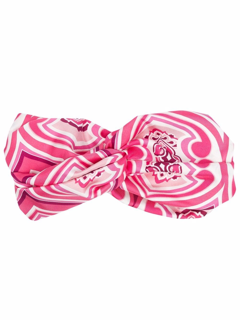 patterned silk headband - 1